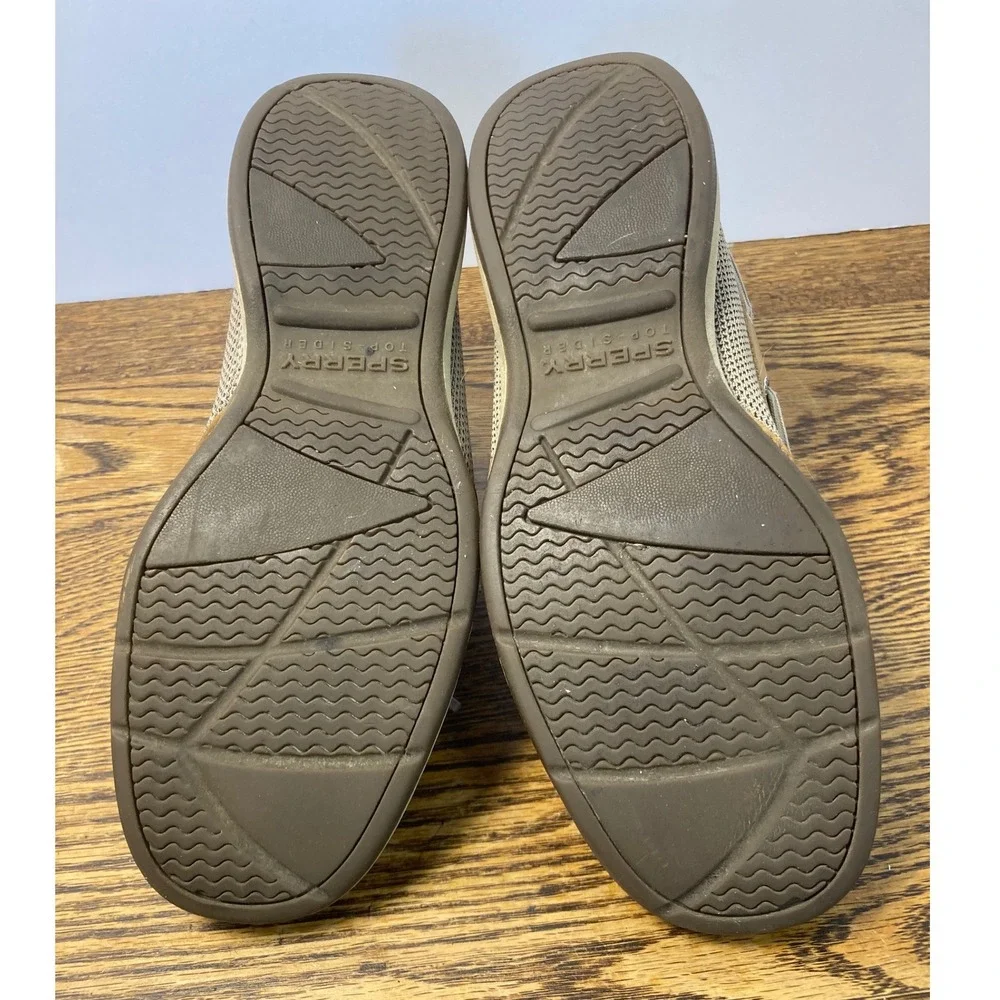 Sperry Top-Sider Womens 7M Tan Leather Mesh Boat Shoes Loafers 9774829